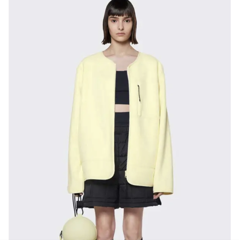 RAINS | Fleece Jacket Unisex Size Large Straw Yellow Neon NWOT